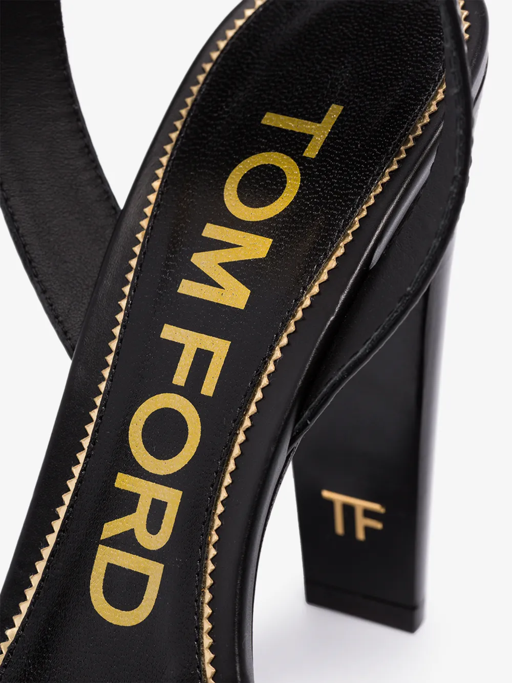TOM FORD BLACK PADLOCK 105 LEATHER SANDALS,W2610TLCL00214559629