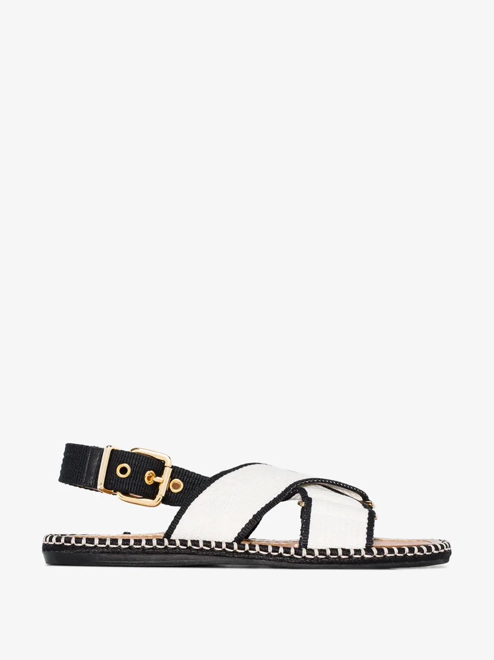 Marni Crisscross Slingback Sandals In White