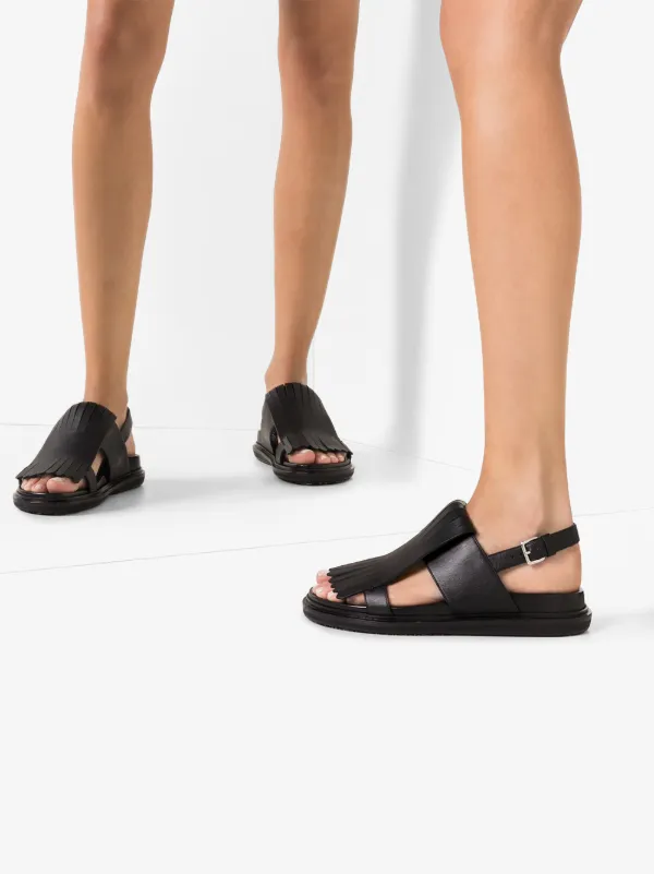 marni fringed fussbett sandals