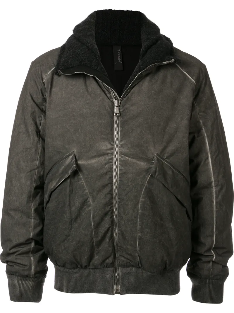 Transit Panelled Bomber Jacket In Gray ModeSens