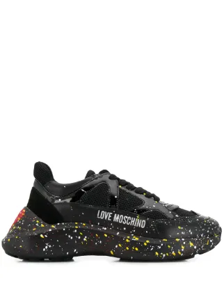 moschino paint splatter sneakers