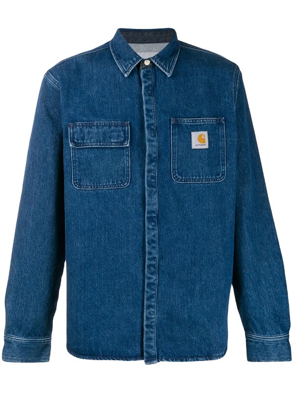 carhartt blue jean shirt