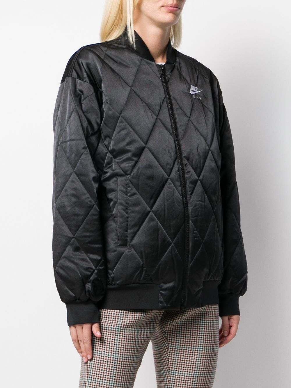 nike quilted bomber jacket