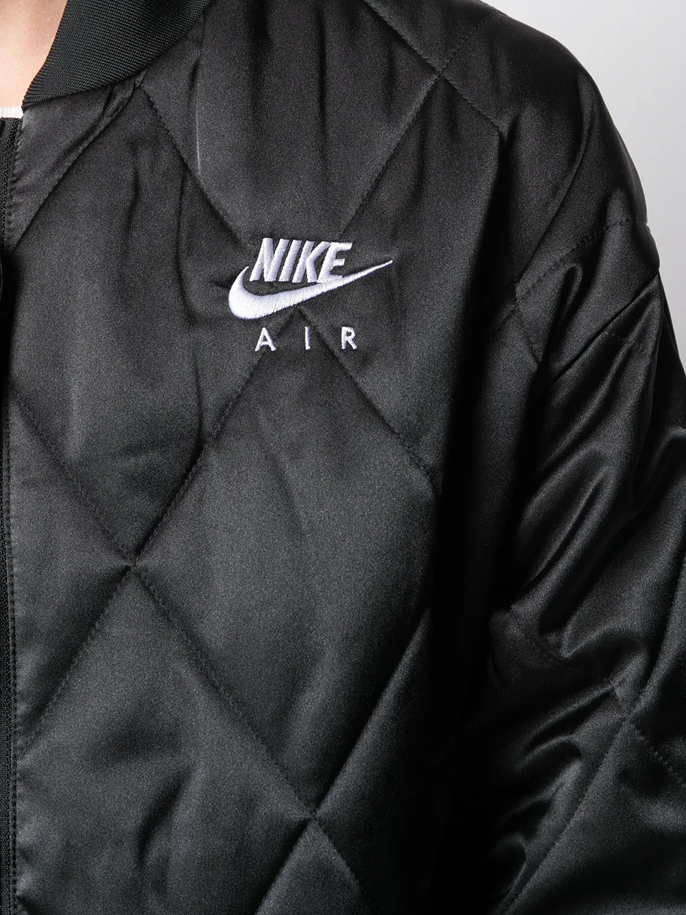 nike air quilted satin jacket