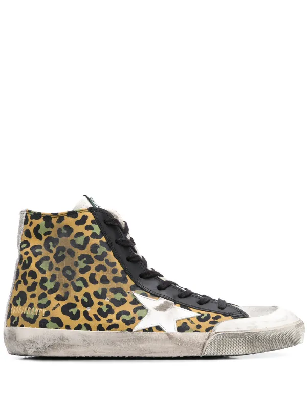 golden goose high top leopard