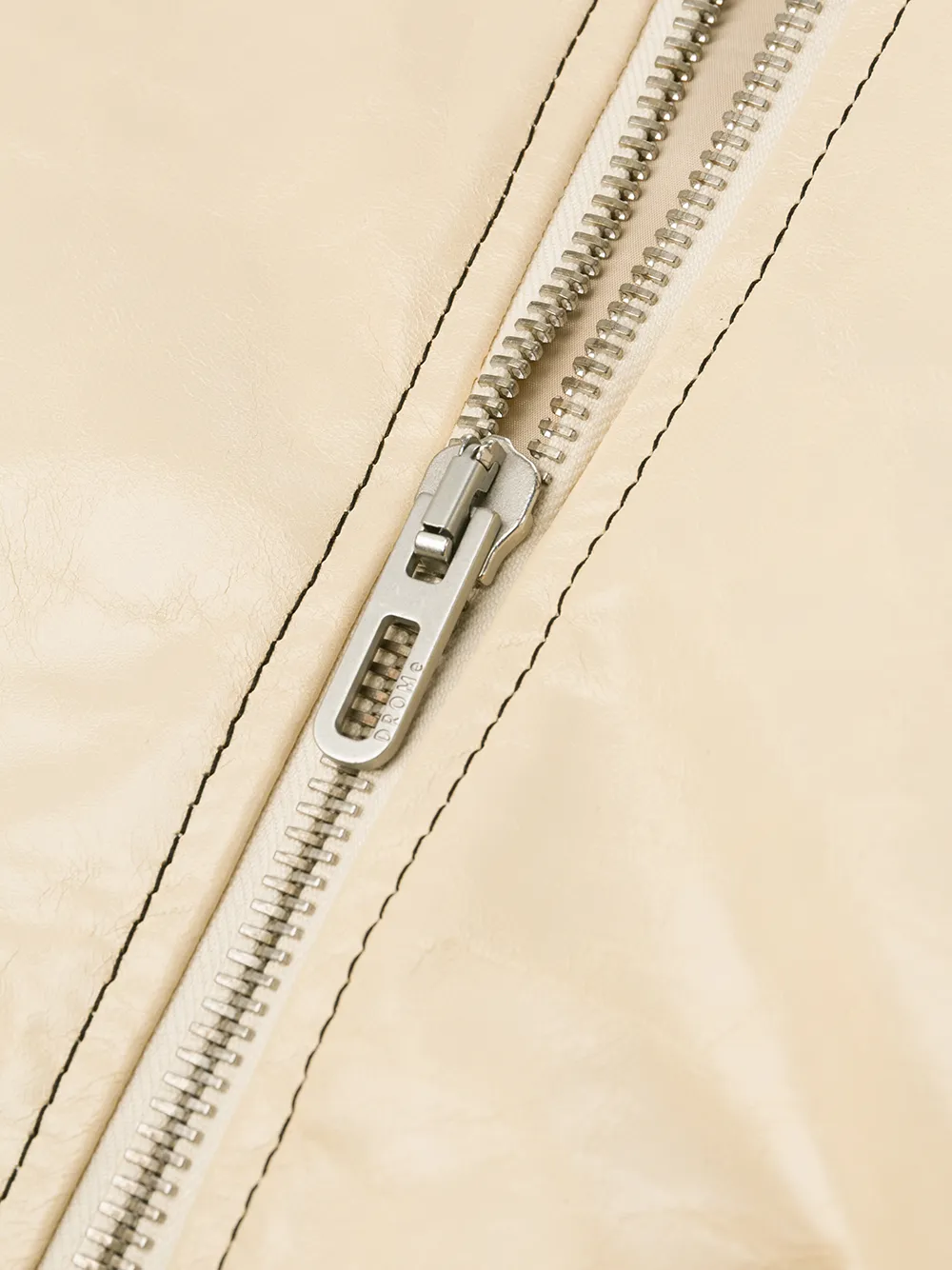 Zipped Leather A-Line Skirt