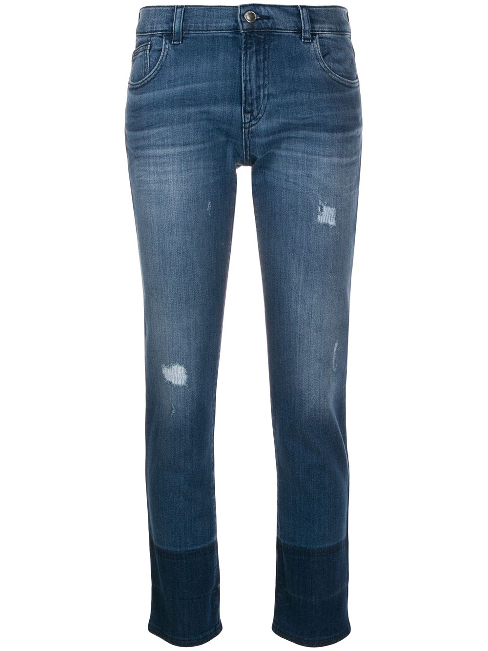 фото Emporio Armani двухцветные джинсы скинни