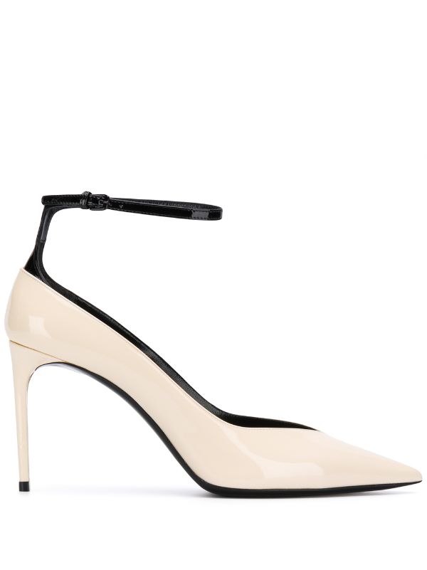 pointed pumps with ankle strap