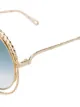 Chloé Eyewear نظارة شمسية بإطار كبير مستدير