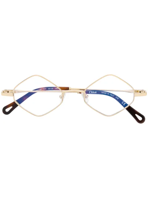 Chloé Eyewear Hexagonal logo glasses