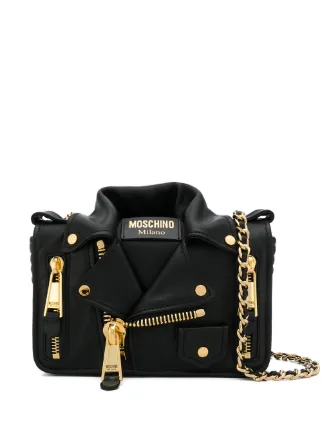 Moschino Biker Shoulder Bag | Black | FARFETCH Moschino Biker Shoulder Bag | Black | FARFETCH