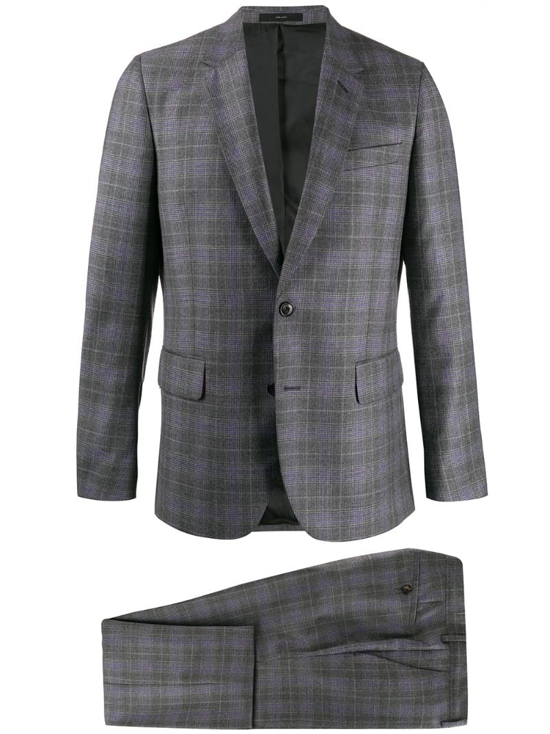 Paul Smith Regular Fit Checked Suit In Grey