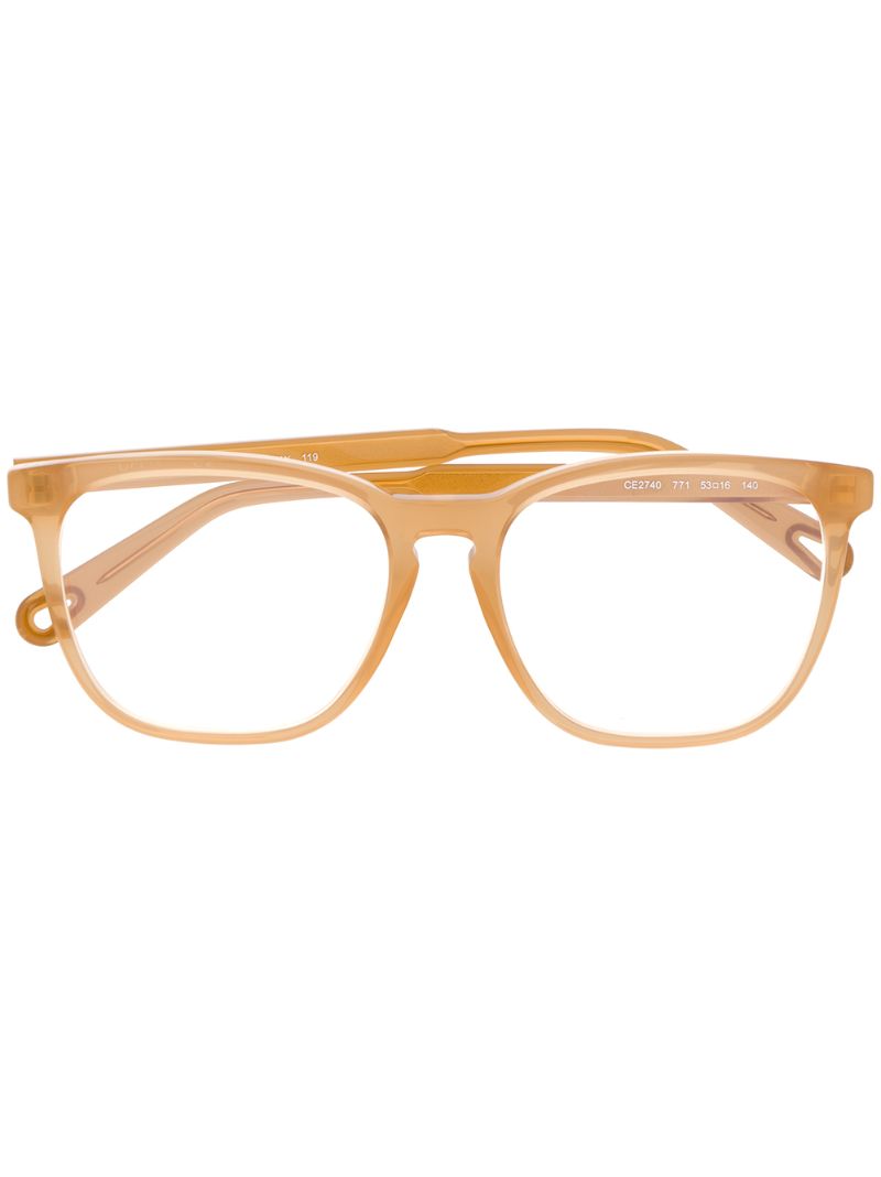 Chloé Ce2740 Square-frame Glasses In Neutrals