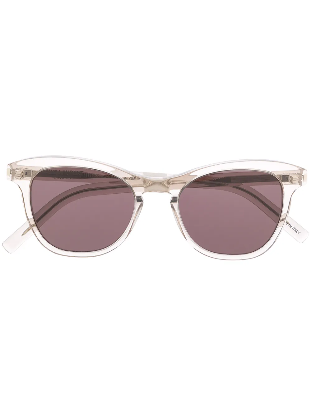 Saint Laurent 'sl339' Clear Acetate Frame Sunglasses In Grey