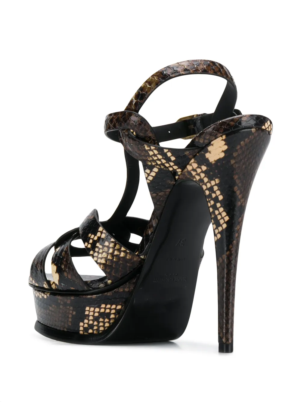 Saint Laurent Tribute 105mm sandals Brown
