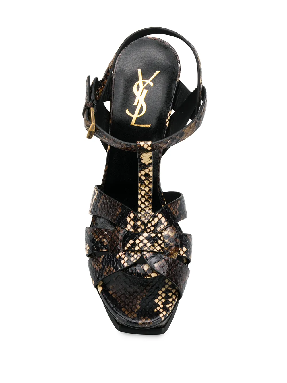 Saint Laurent Tribute 105mm sandals Brown