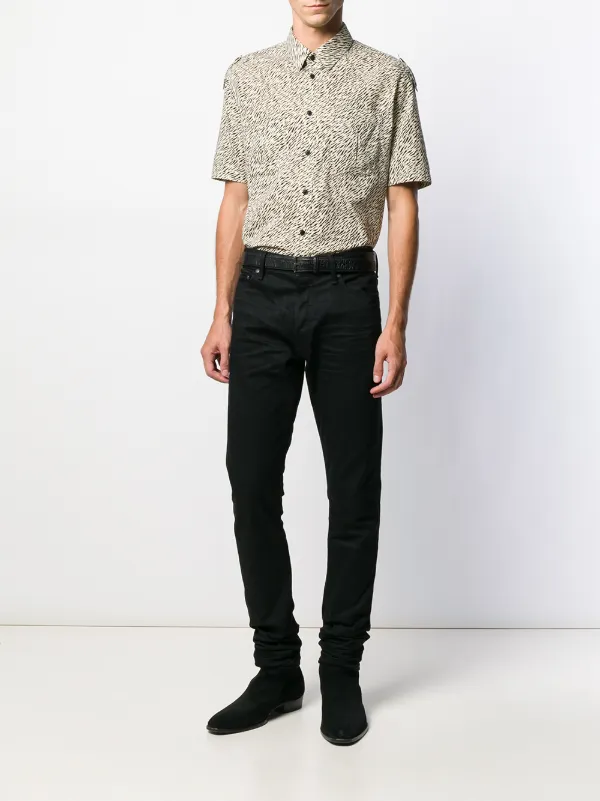 Saint Laurent Zebra Print Shirt | Neutrals | FARFETCH