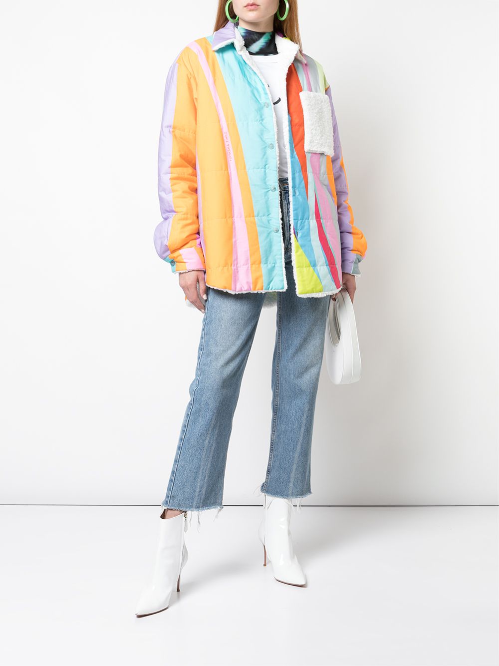 фото Natasha Zinko oversized teddy rainbow jacket