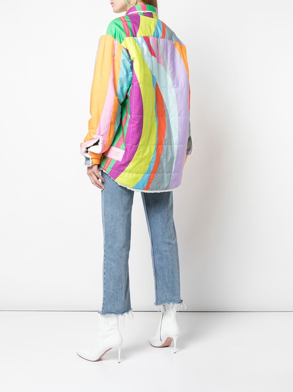 фото Natasha Zinko oversized teddy rainbow jacket