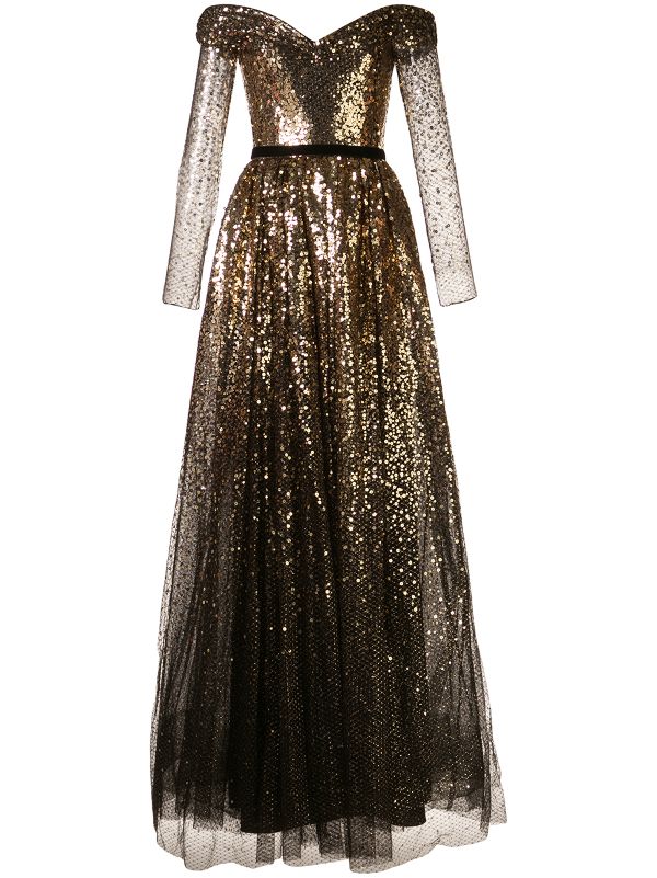 marchesa notte sequin dress