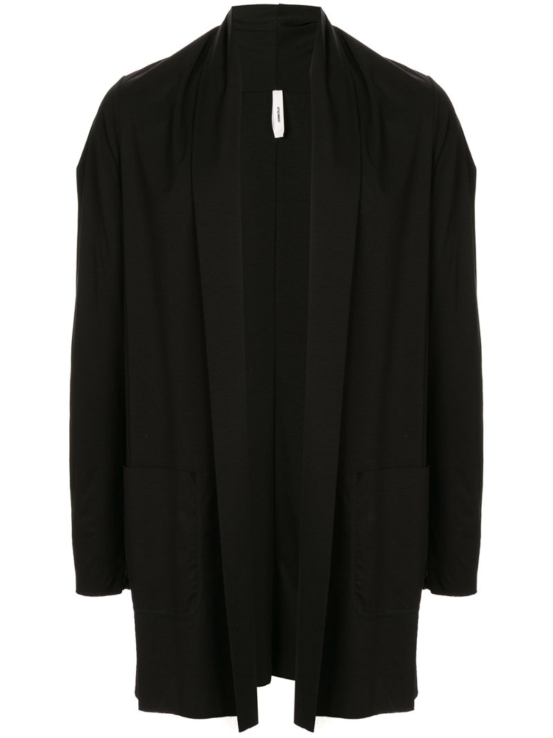 Shop Attachment Shawl Lapel Cardigan In Black