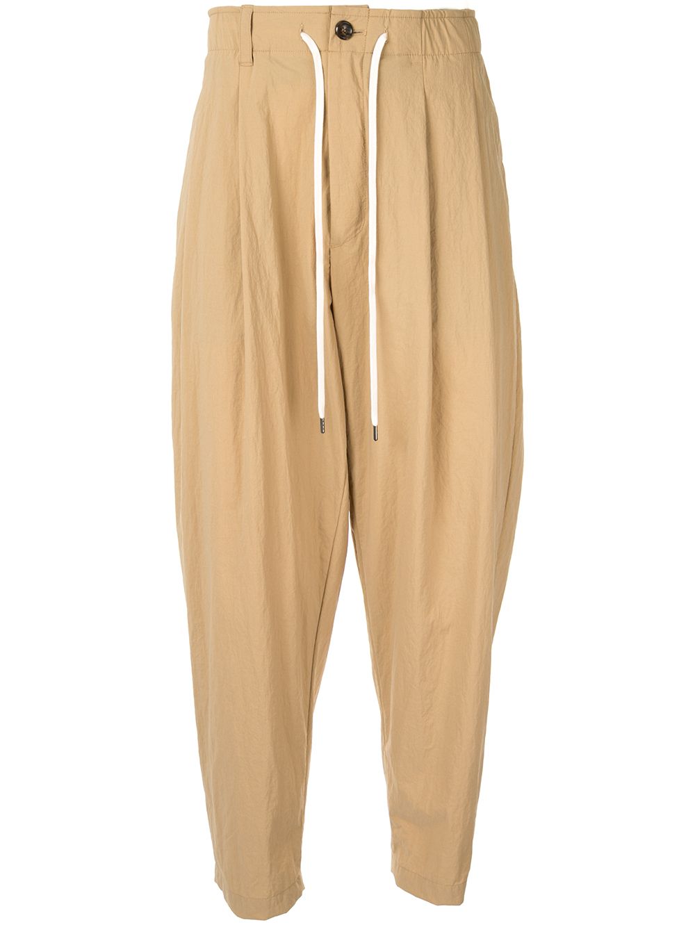 Kazuyuki Kumagai Dropped Crotch Parachute Trousers In Brown