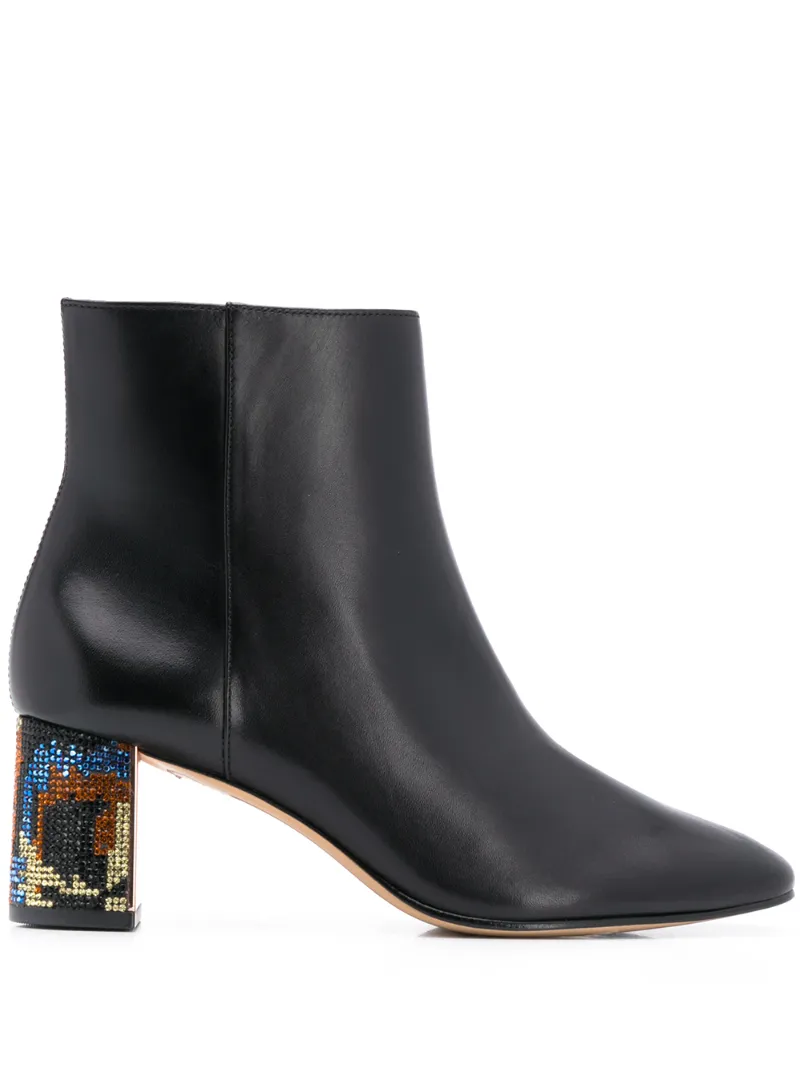 Click to view more detailed imagery on our partner's website Sophia Webster Toni 60 Ankle Boots In Blackcamocrystal