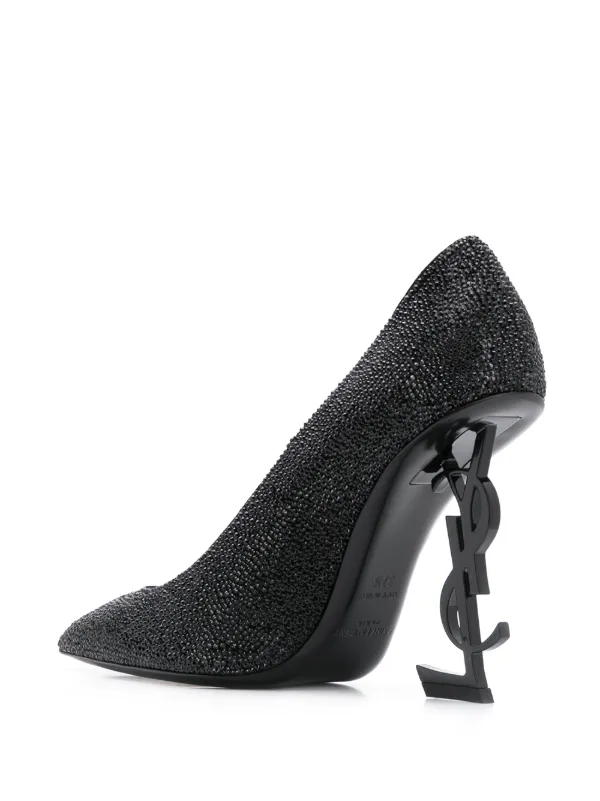 Saint Laurent Opyum Glitter Pumps | Black | FARFETCH