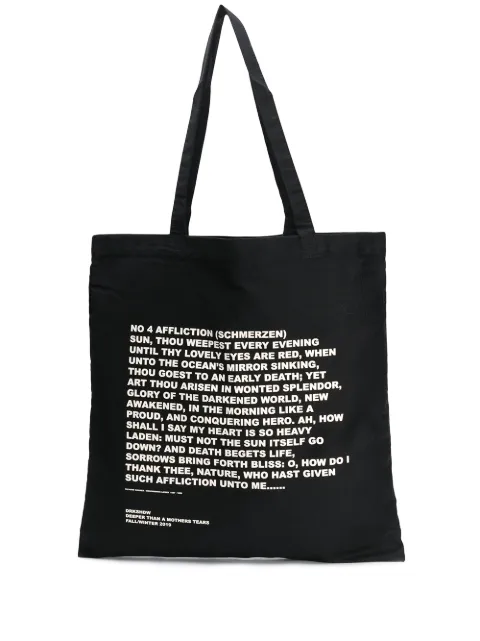 RICK OWENS DRKSHDW LARGE AFFLICTION TOTE BAG