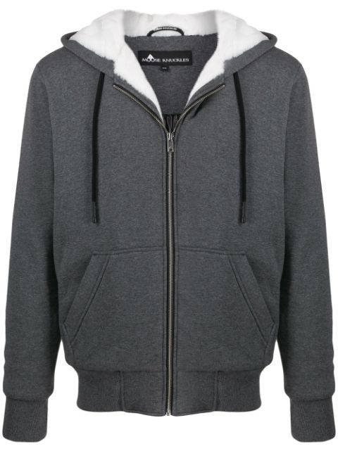 MOOSE KNUCKLES FAUX FLEECE-LINED HOODIE