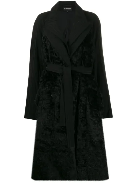ANN DEMEULEMEESTER PANELLED LONGLINE COAT