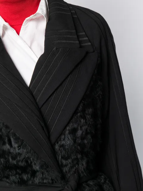 ANN DEMEULEMEESTER PANELLED LONGLINE COAT