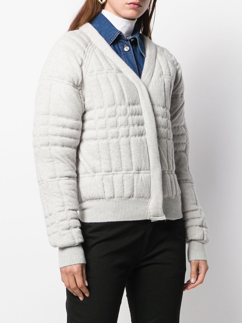 Barrie Quilted Bomber Jacket In Grey ModeSens