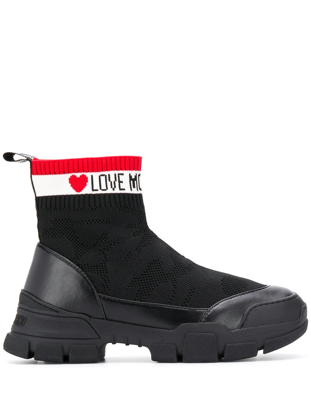 love moschino black sneakers