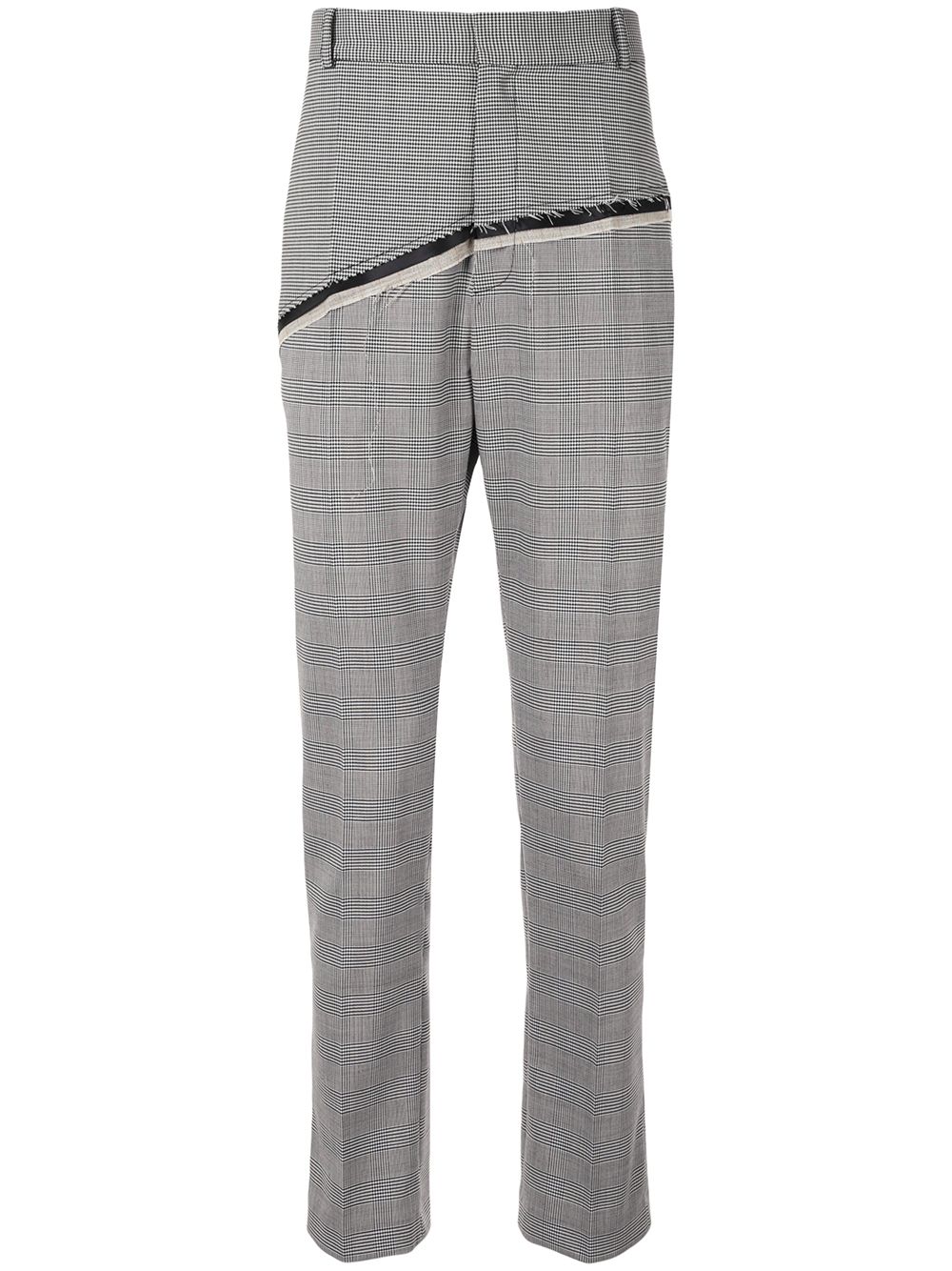 CMMN SWDN D'ANGELO CHECKED STRAIGHT-LEG TROUSERS 