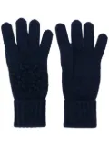 Barrie knitted logo gloves - Blue