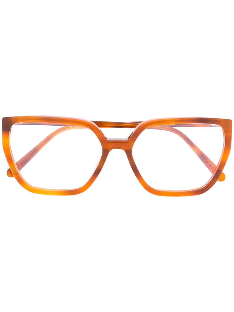 Marni Eyewear Tortoiseshell-effect Square Glasses In Brown