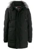 Moose Knuckles fur hooded coat - Black