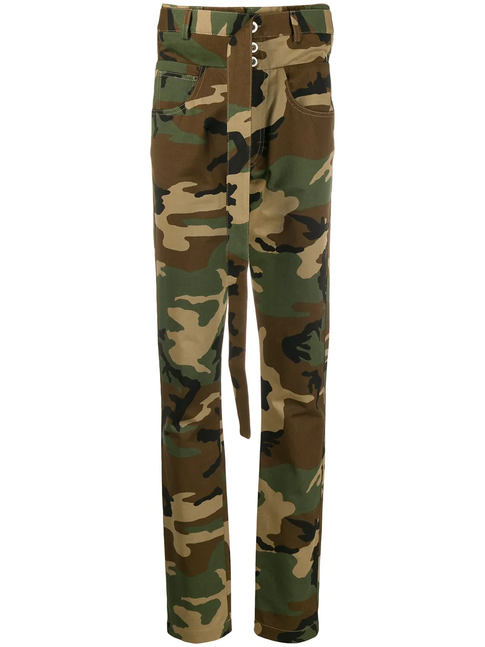 UNRAVEL PROJECT Hose mit Camouflage-Print | Grün | Image 1