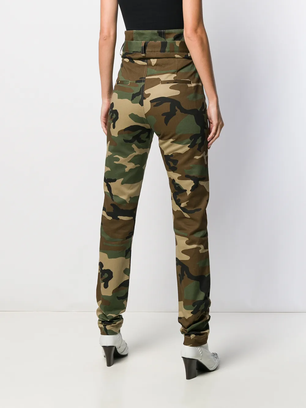 UNRAVEL PROJECT Broek met camouflageprint Groen