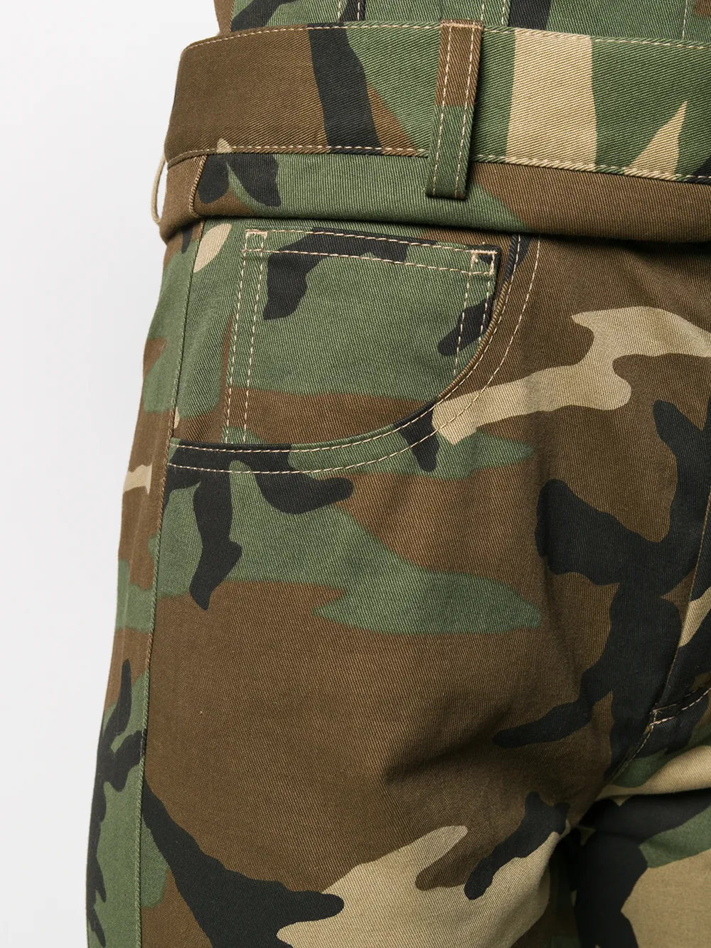UNRAVEL PROJECT Broek met camouflageprint Groen