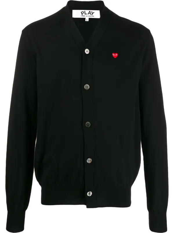 Comme Des Garçons Play Heart Logo V-neck Cardigan - Farfetch