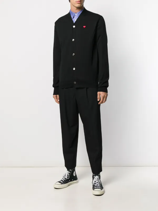 Comme Des Garçons Play ハートロゴ Vネックカーディガン - Farfetch