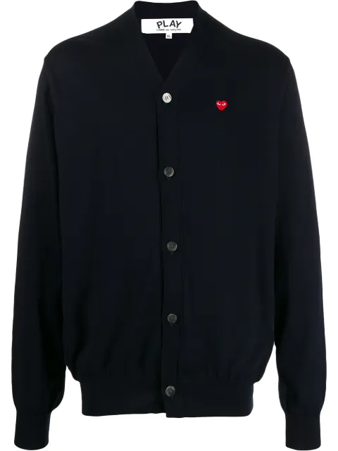 Comme Des Garçons Play cárdigan con logo y cuello en V
