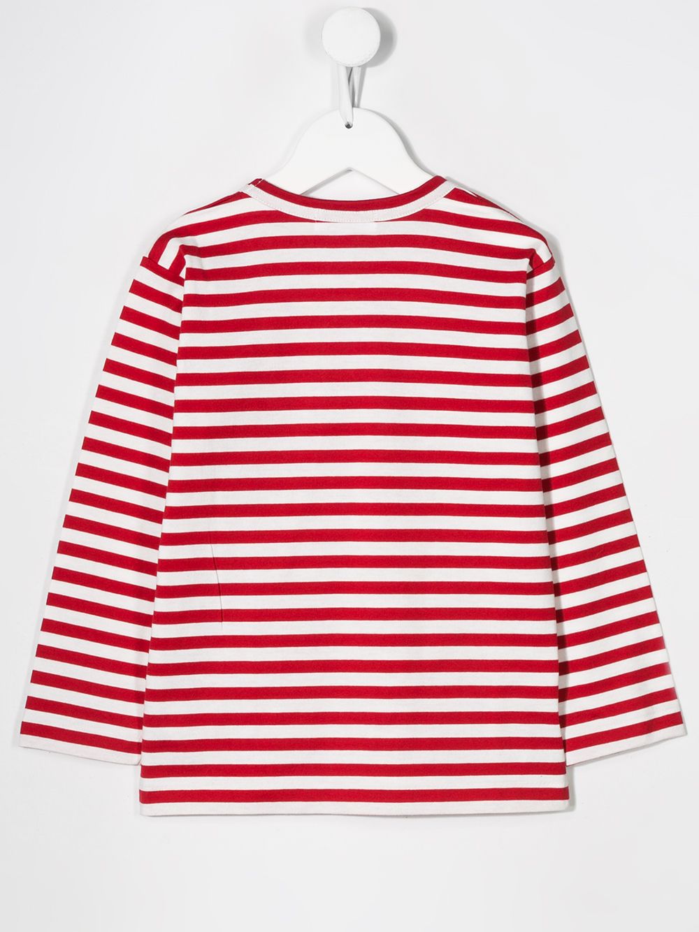 Comme Des Garçons Play Kids Gestreepte top - Wit