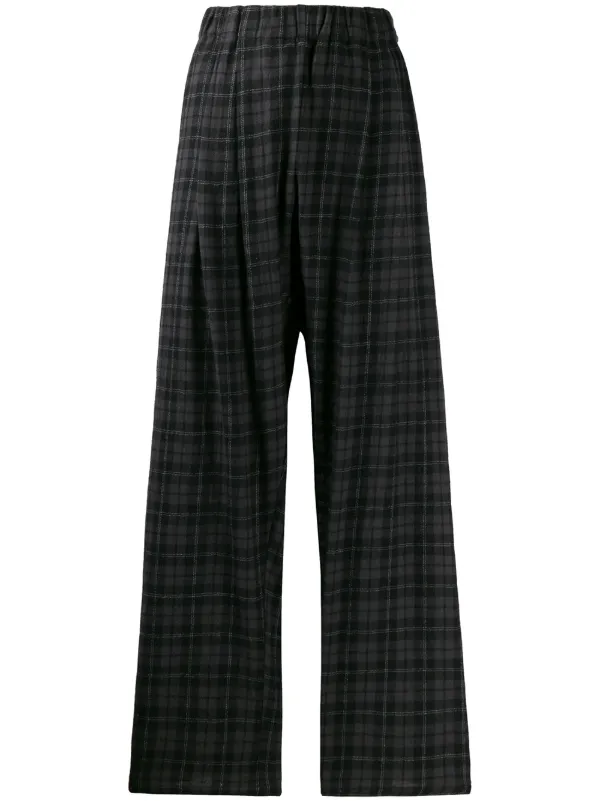 cropped plaid trousers