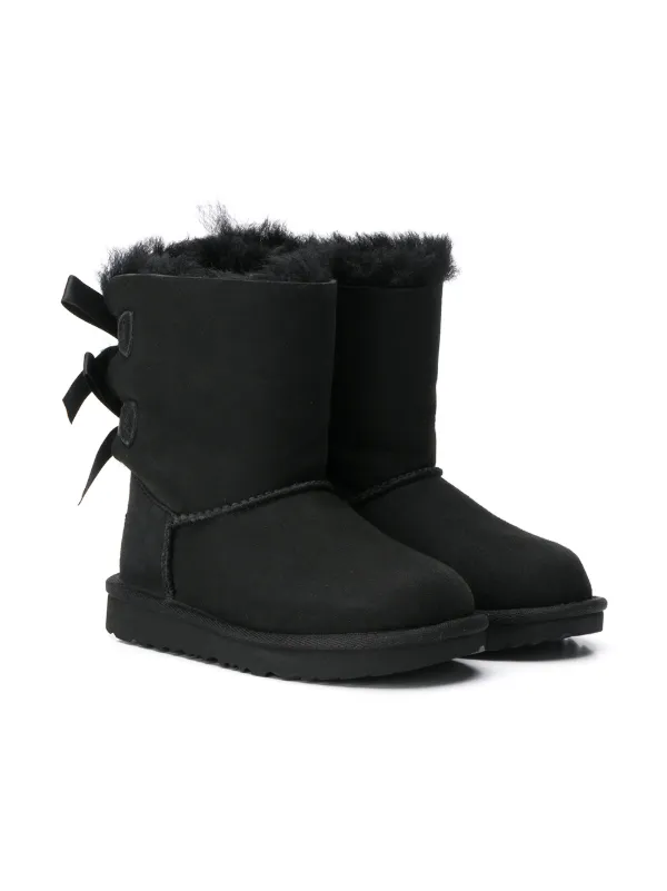 black uggs with white bows