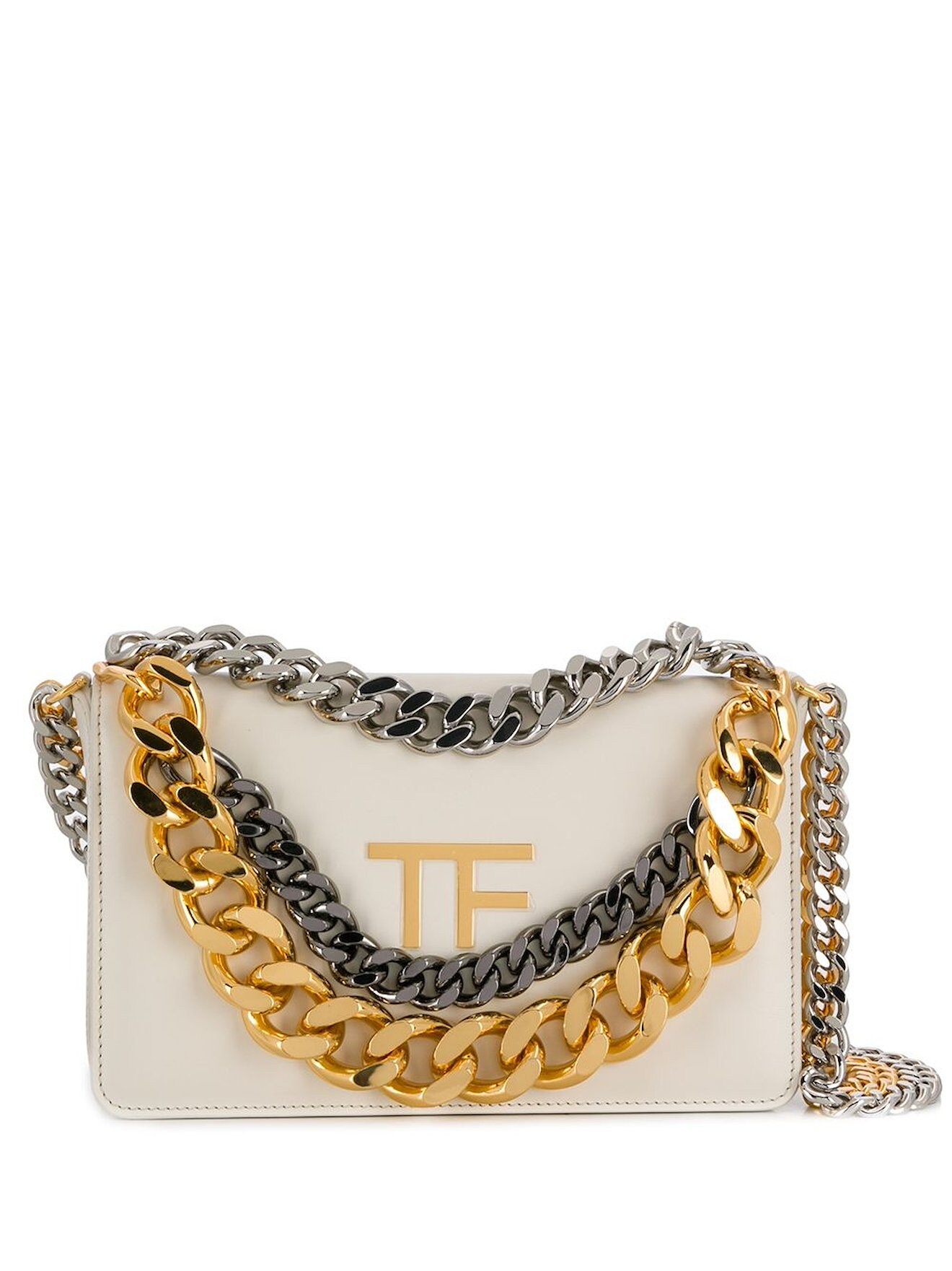 Tom Ford GRAIN LEATHER TF CHAIN SHOULDER BAG