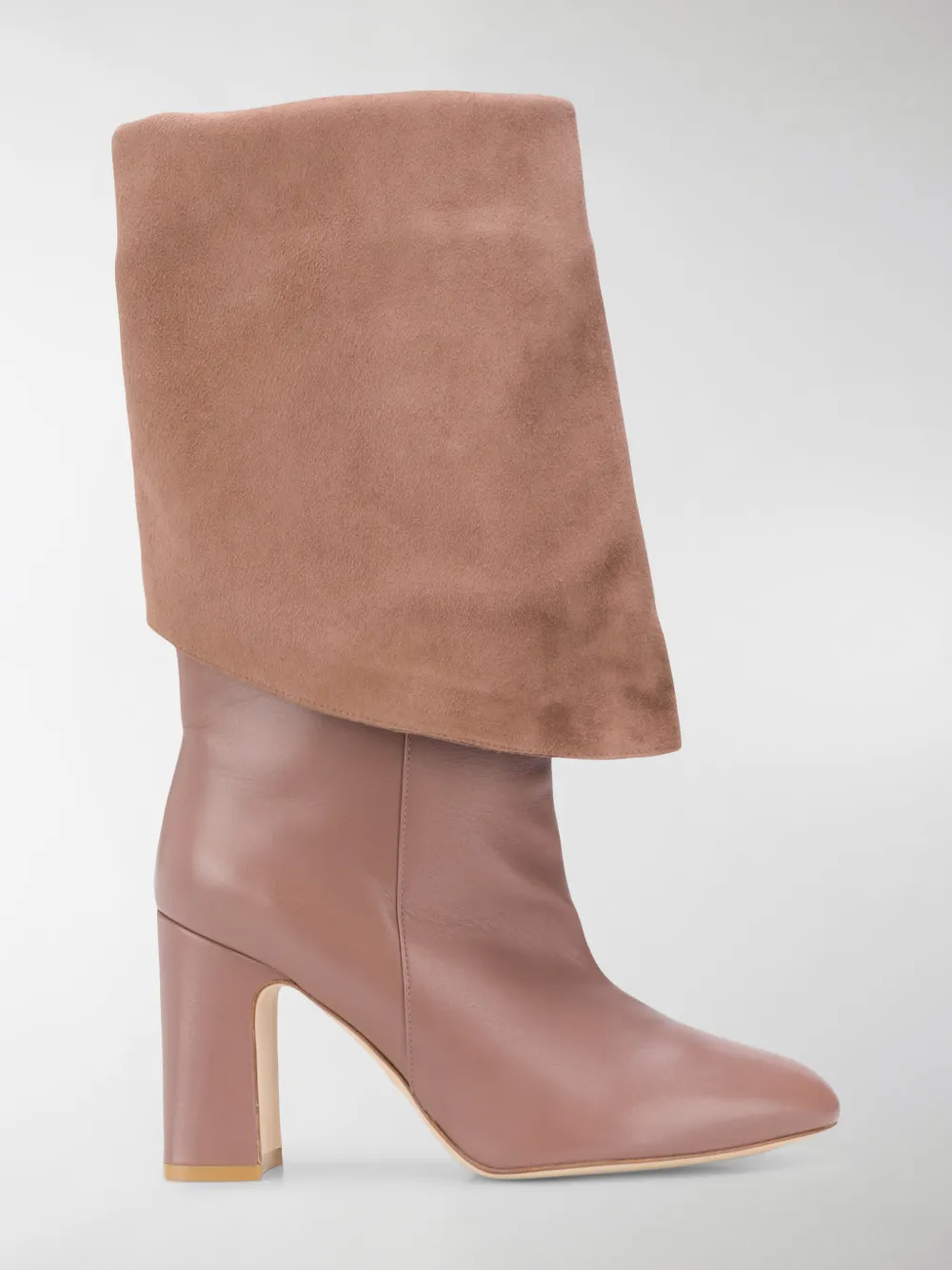 Stuart Weitzman Lucinda Suede And Leather Boots In Neutrals