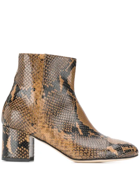 paris texas snake print ankle boot